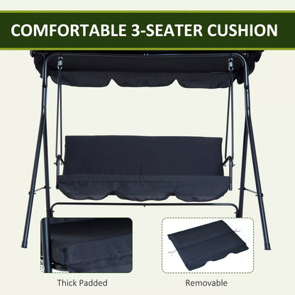 Comfortable Patio Swing With Steel Frame