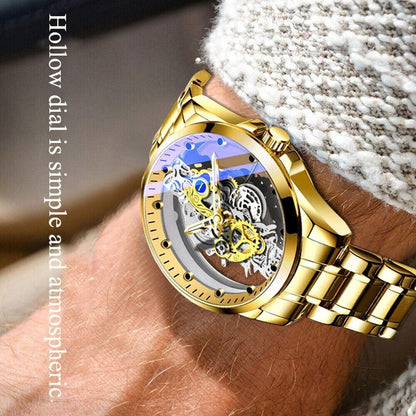 Trendy Men's Stainless Steel Quartz Watch