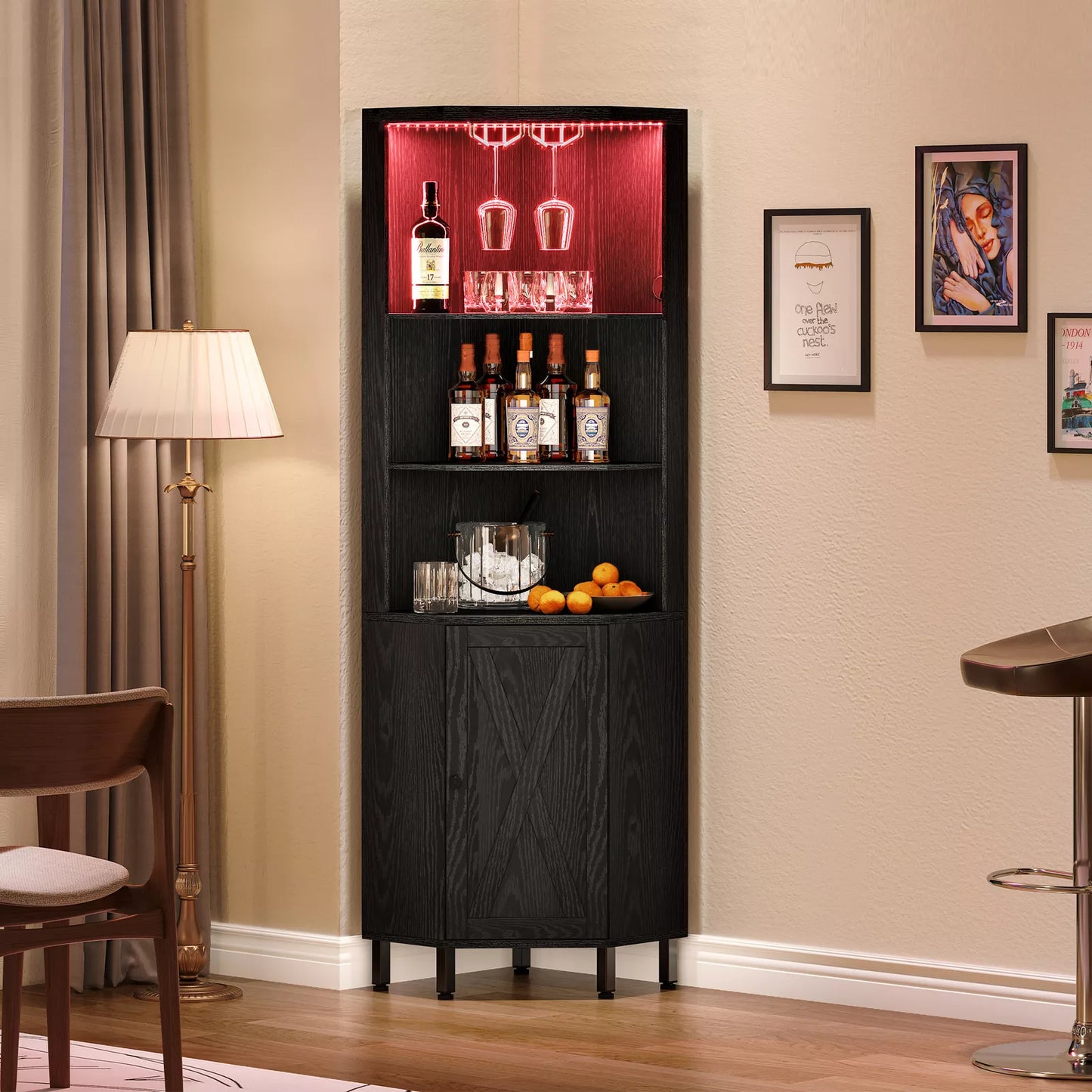 Compact Home Bar Storage Unit