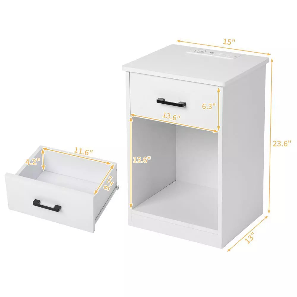 Compact Bedside Storage Table