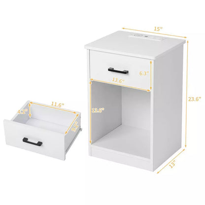 Compact Bedside Storage Table