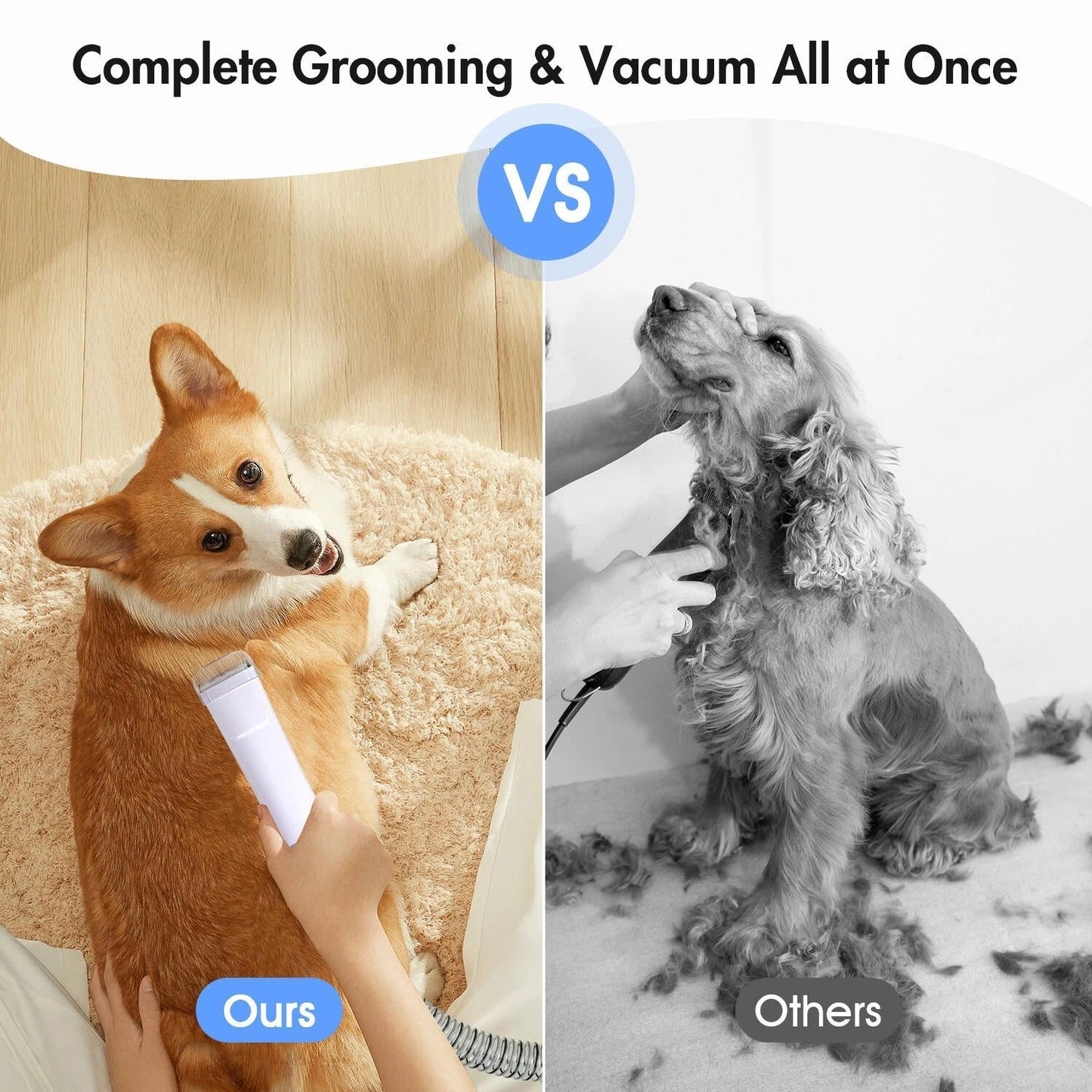 Pet Grooming Set With Suction Tool