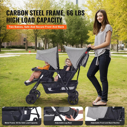 Compact Twin Baby Stroller