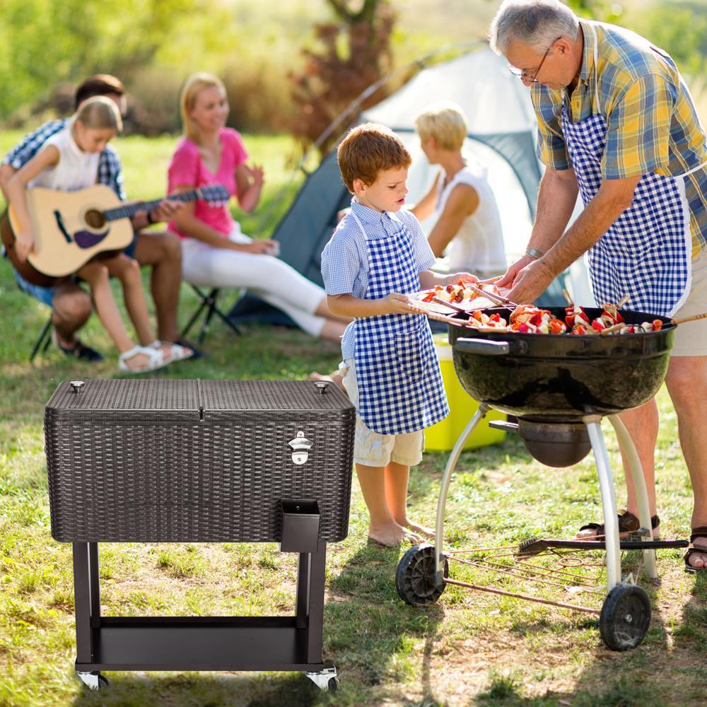 Big Wheel Outdoor Party Cooler Ice Chest Box