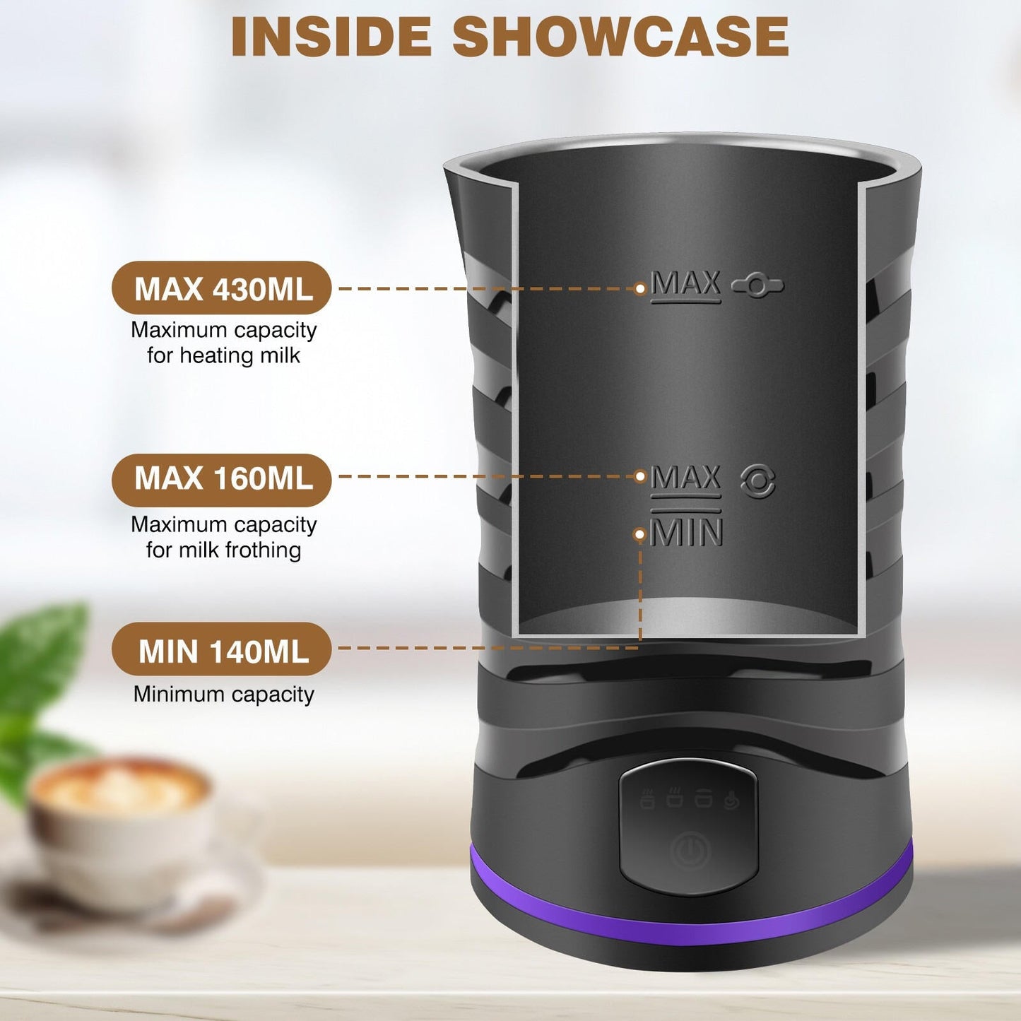 Automatic Electric Milk Frother Steamer