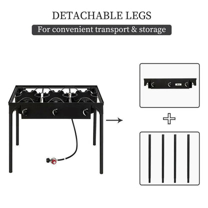 Compact Outdoor Gas Camping Stove Portable Grill Cooker
