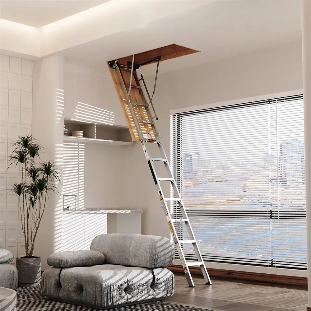 Space Saving Heavy Duty Foldable Loft Ladder 54 Inch