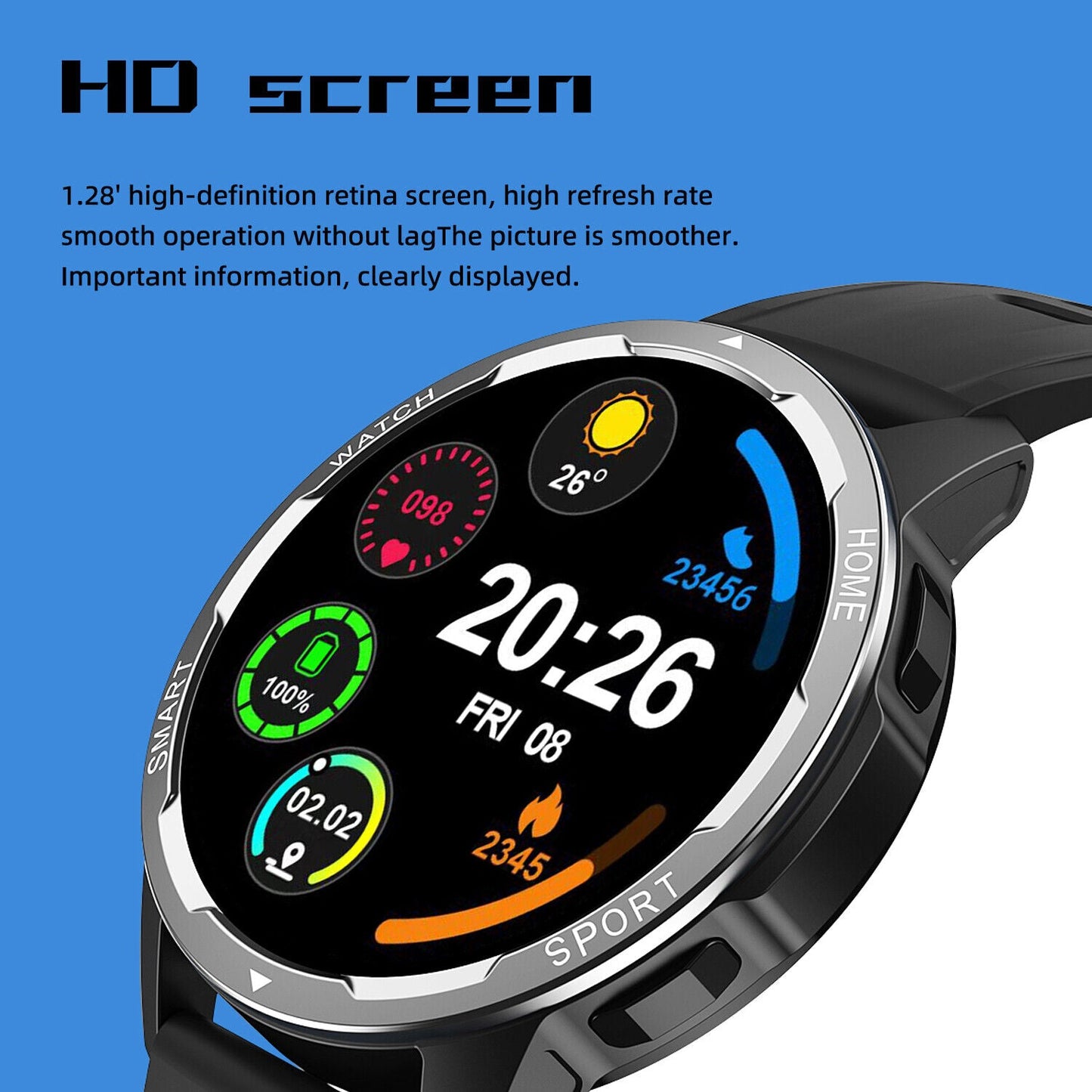 Waterproof Fitness Smartwatch For Android iPhone Devices