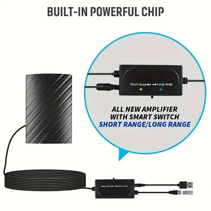 Strong Signal HDTV Outdoor Amplified Antenna 460 Mile Range