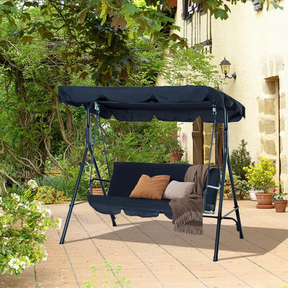 Comfortable Patio Swing With Steel Frame - Pexav