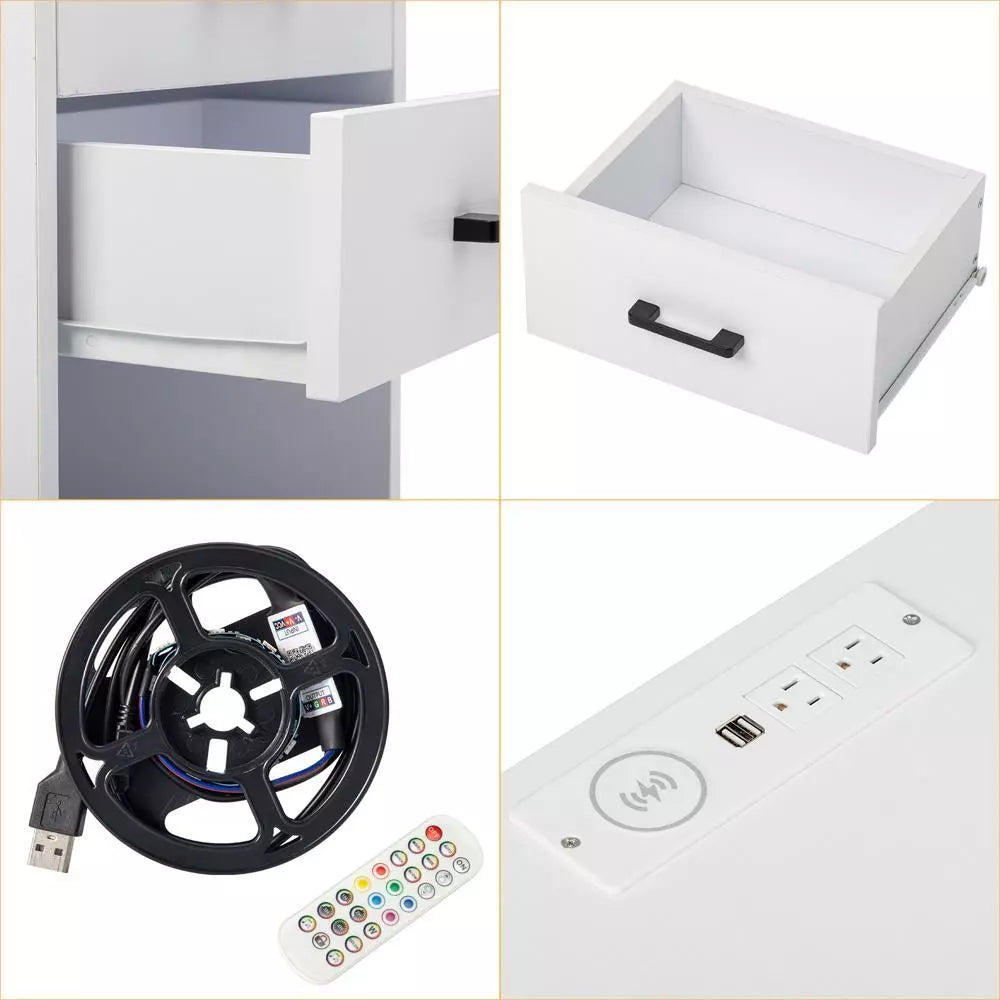 Compact Bedside Storage Table