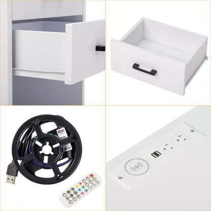 Compact Bedside Storage Table