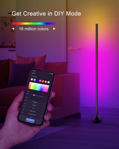 Space Saving Floor Corner Lamp