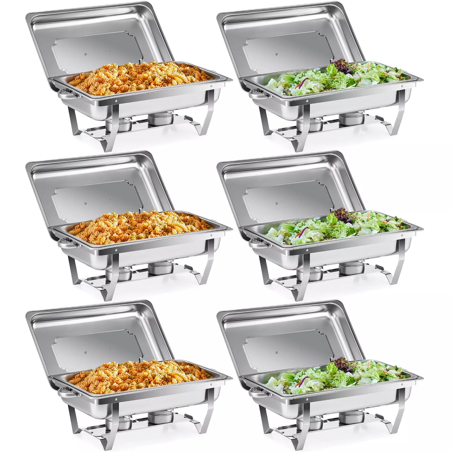 Compact 6 Piece Chafing Dish Set - Pexav