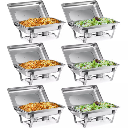 Compact 6 Piece Chafing Dish Set - Pexav