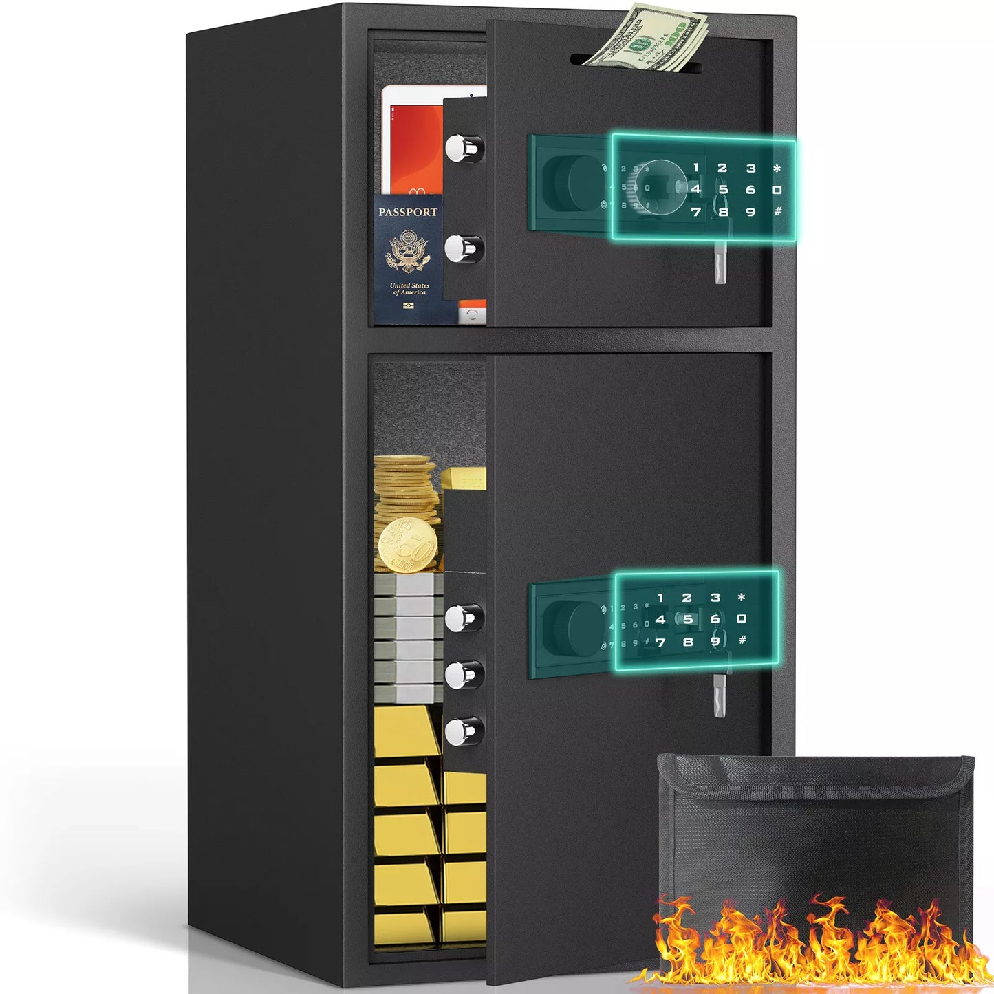 Secure Fire Resistant Home Storage Safe - Pexav
