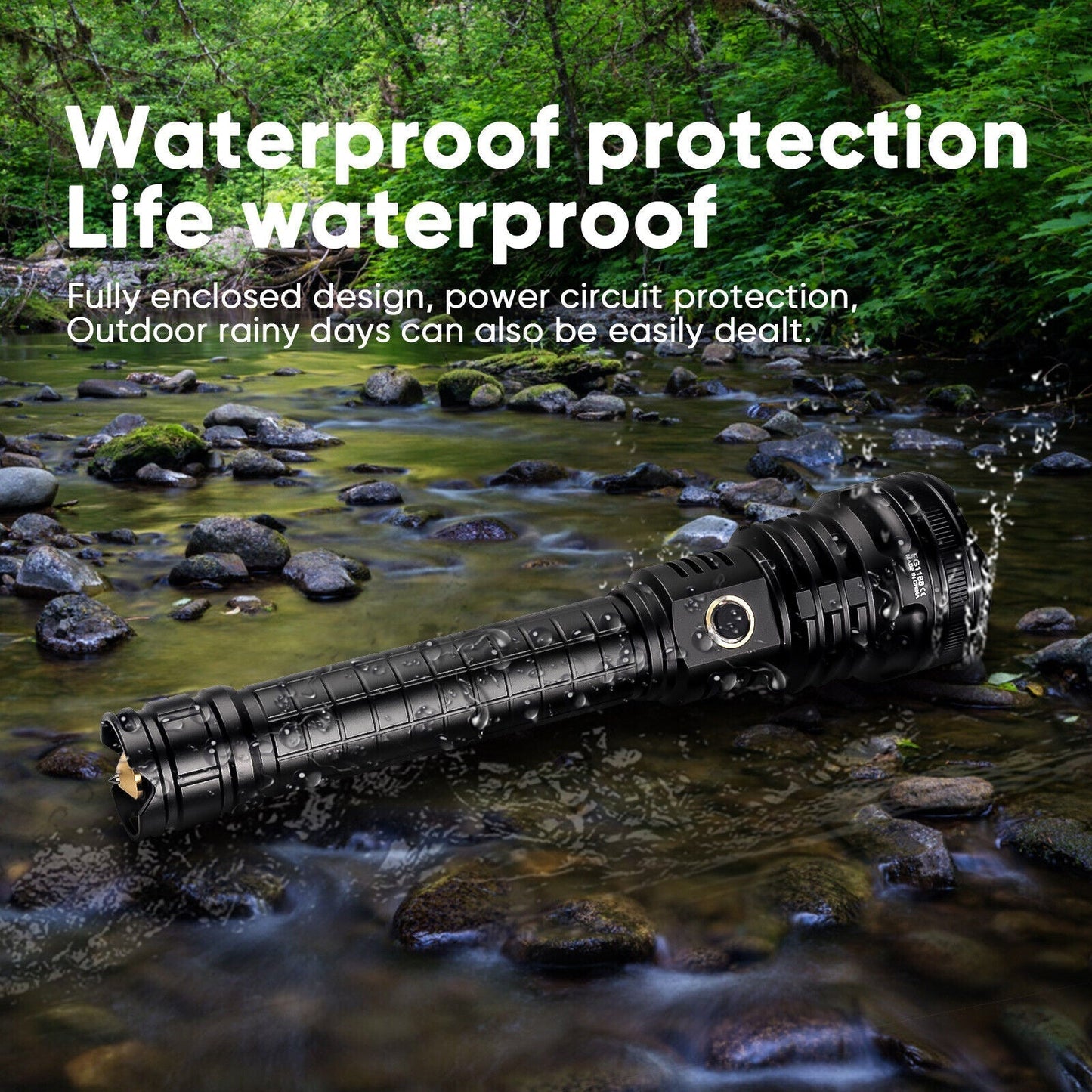 Bright 99000LM XHP90 Rechargeable LED Torch for Outdoor Use