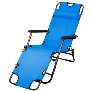 Sturdy Collapsible Outdoor Recliner Beach Chair