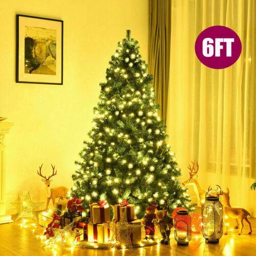 6ft Waterproof Green 700 Pines Artificial Christmas Xmas Tree With 300 LED Warm White Lights - Until Times Up