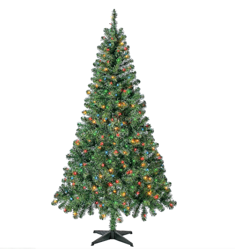 6.5 ft Pre-Lit Christmas Tree with 300 Mini Lights - Pexav