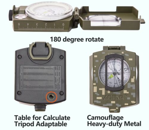 Tactical Metal Compass for Outdoor Hiking Navigation