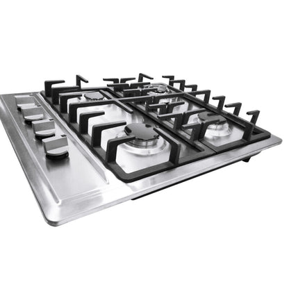 Compact 4 Burner Gas Stove Cooktop for Kitchen Use