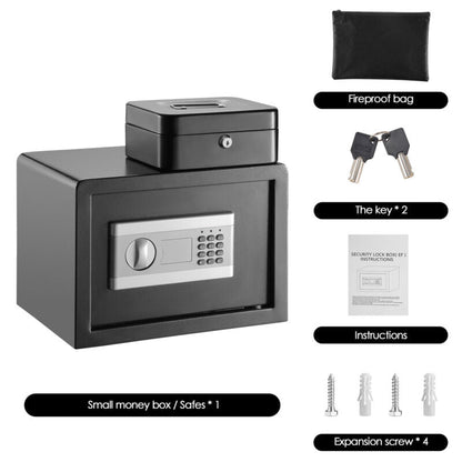Secure Digital Lock Box Home Office Jewelry Safety