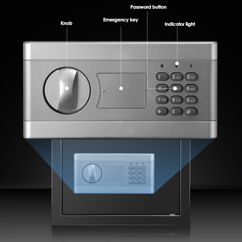 Secure Digital Lock Box Home Office Jewelry Safety