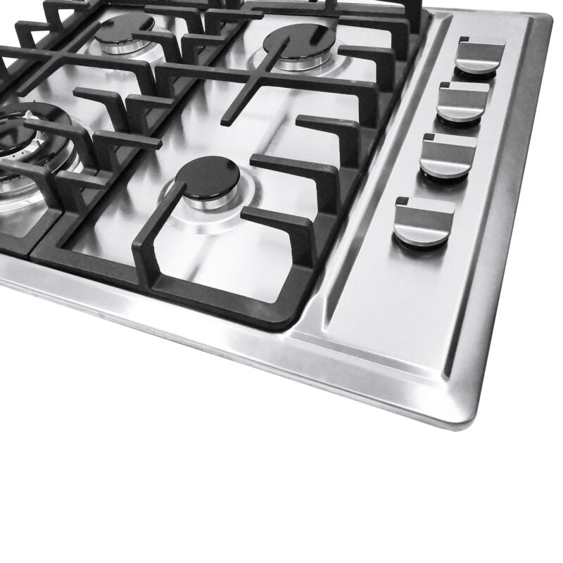 Compact 4 Burner Gas Stove Cooktop for Kitchen Use