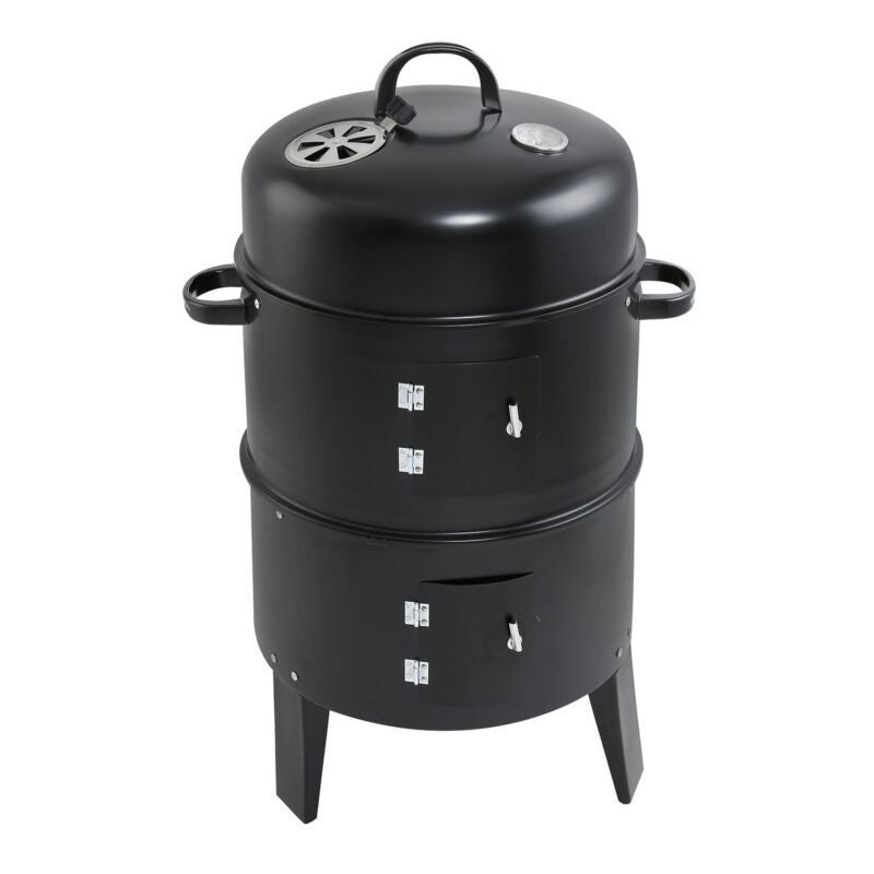 Compact 3-in-1 Outdoor BBQ Smoker Grill Set