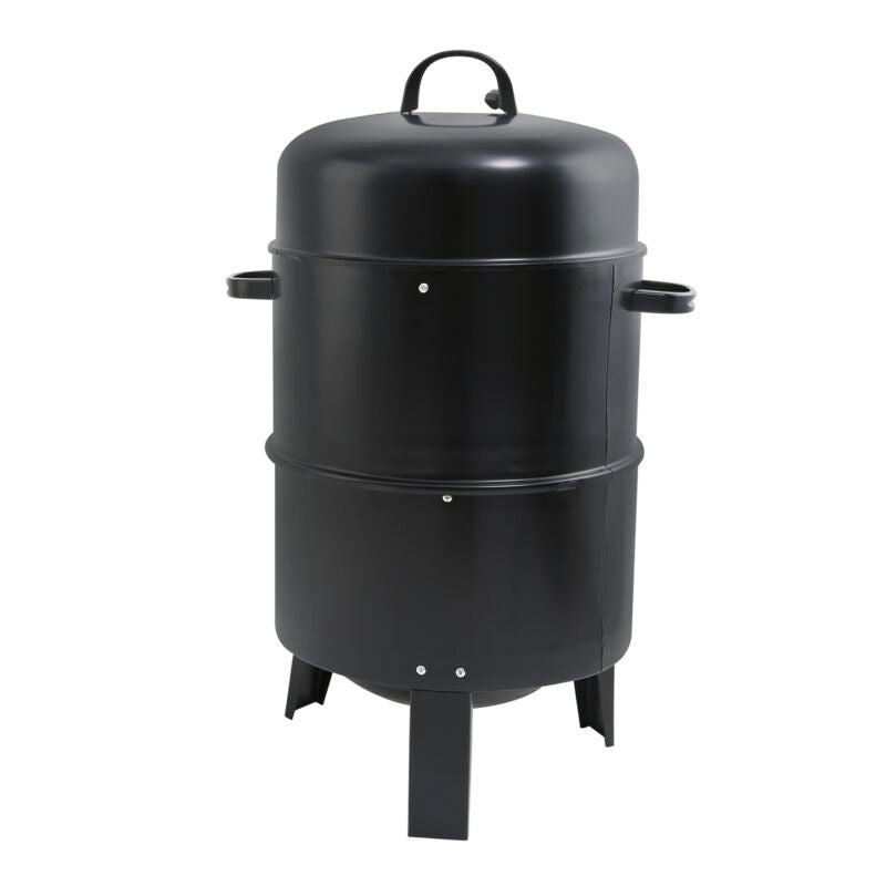 Compact 3-in-1 Outdoor BBQ Smoker Grill Set