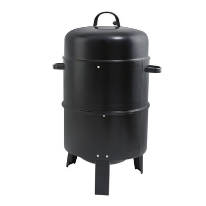 Compact 3-in-1 Outdoor BBQ Smoker Grill Set