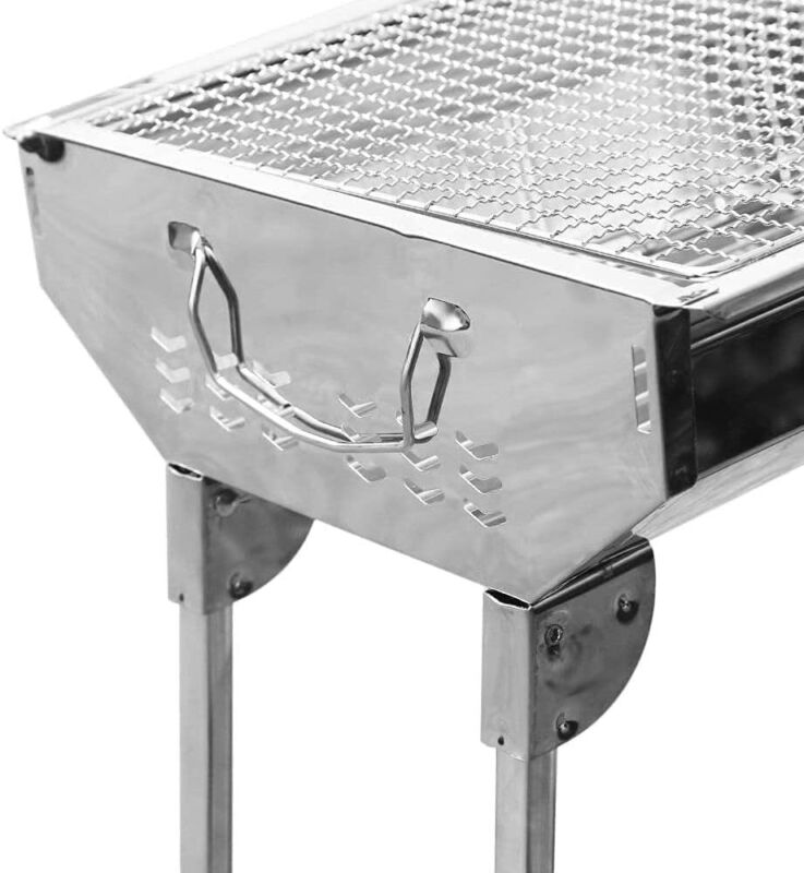 Compact Portable Steel BBQ Grill Outdoor Folding Charcoal Grill