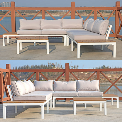 Comfortable Garden Patio Sectional Sofa Set with Table