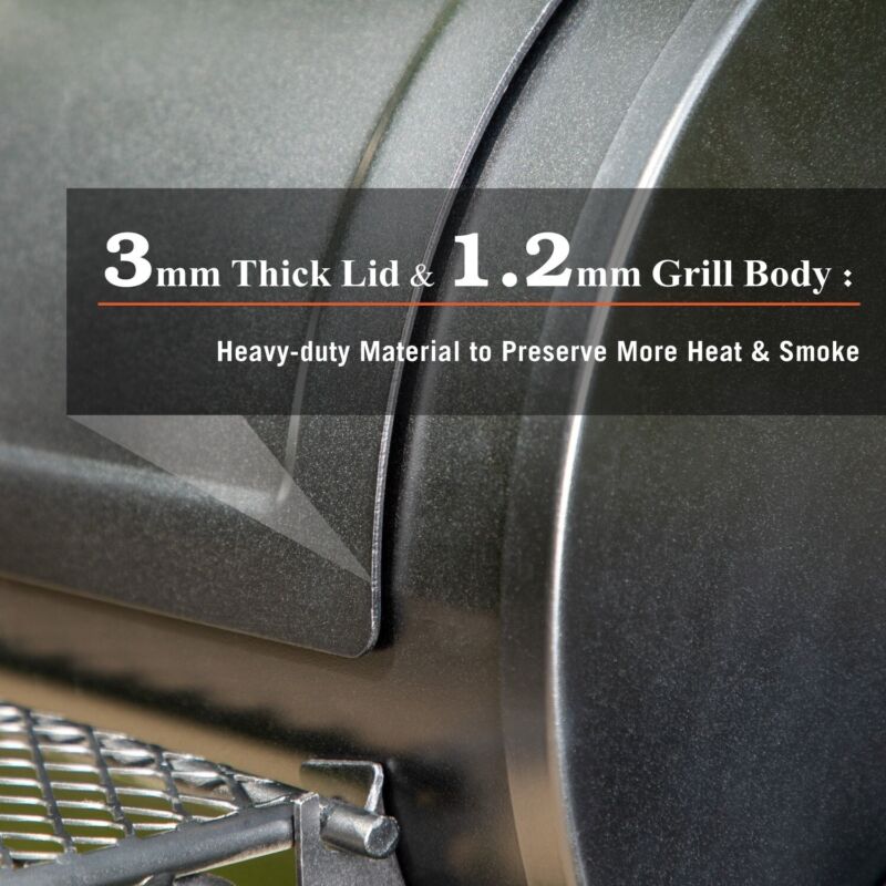 Large Heavy Duty Outdoor BBQ Charcoal Smoker Grill