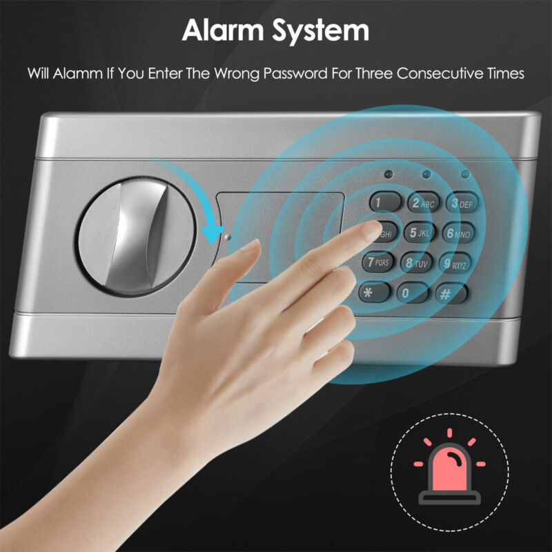 Secure Digital Lock Box Home Office Jewelry Safety