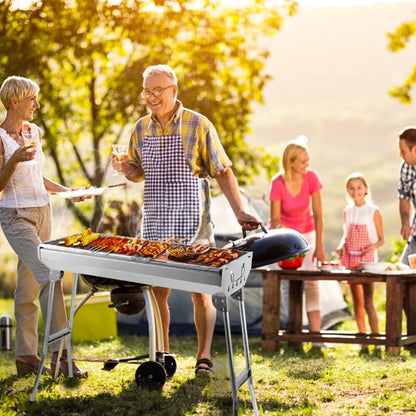 Compact Portable Steel BBQ Grill Outdoor Folding Charcoal Grill