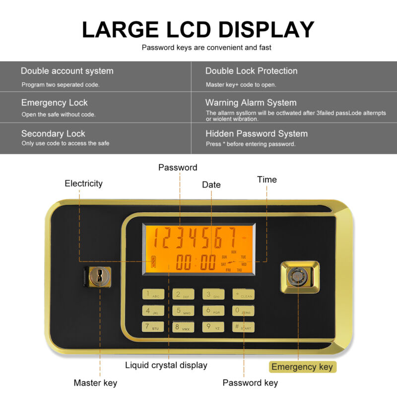 Compact Digital Lock Safe Box for Home Security