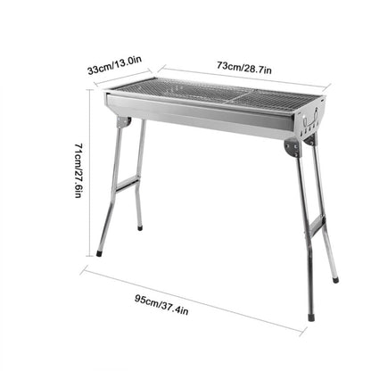 Compact Portable Steel BBQ Grill Outdoor Folding Charcoal Grill