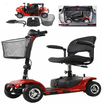 Sturdy 4 Wheel Senior Mobility Scooter 180W Power Drive