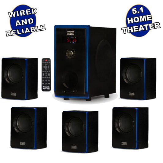 Wireless Home Theater 5.1 Speaker System Surround Sound - Pexav