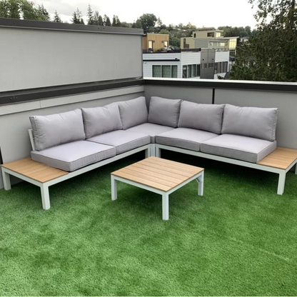 Comfortable Garden Patio Sectional Sofa Set with Table