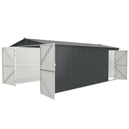 Strong Metal Outdoor Storage Shed 20x10 Feet Durable Garage