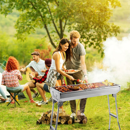 Compact Portable Steel BBQ Grill Outdoor Folding Charcoal Grill