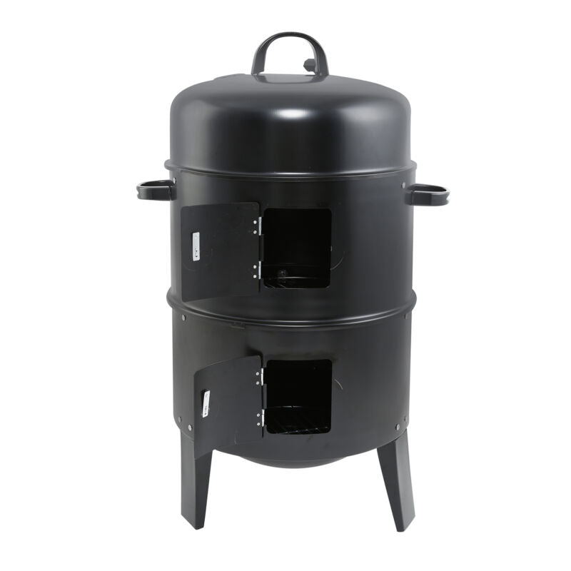 Compact 3-in-1 Outdoor BBQ Smoker Grill Set