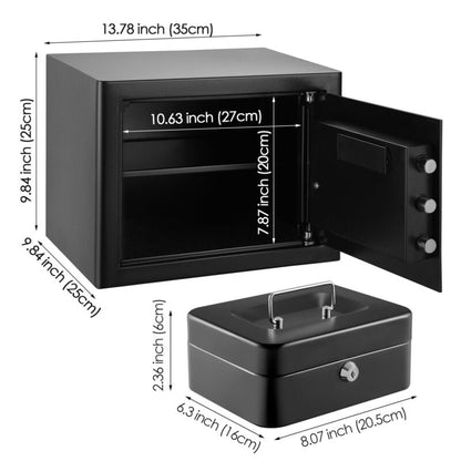 Secure Digital Lock Box Home Office Jewelry Safety