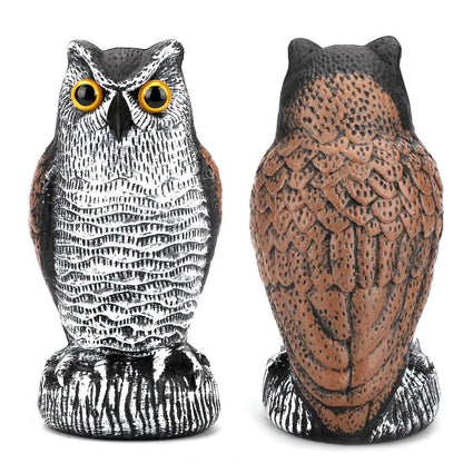 2 Pack Rotating Owl Garden Repellent Bird Deterrent