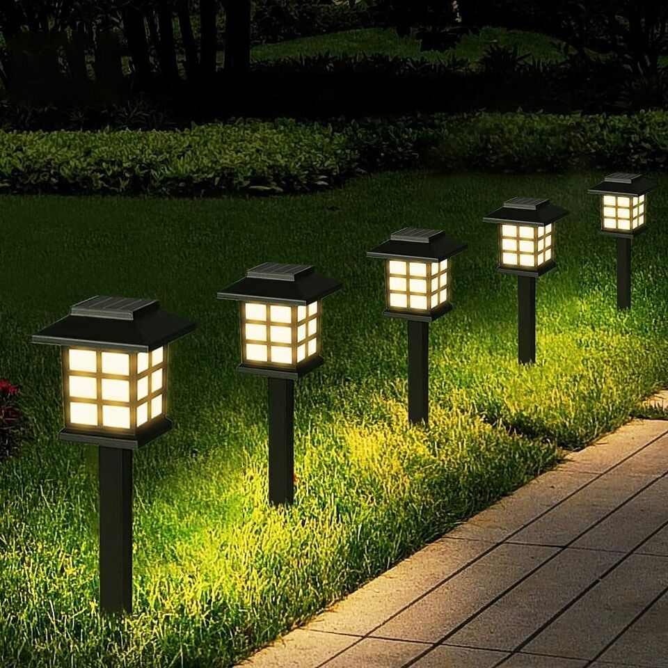 Bright Outdoor Solar Garden Path Lights 12 Pack - Pexav