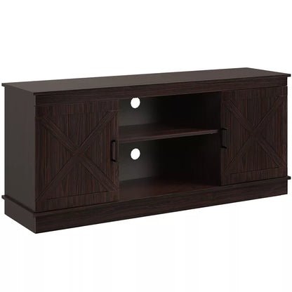 Rustic Kitchen Coffee Station Cabinet with Shelves