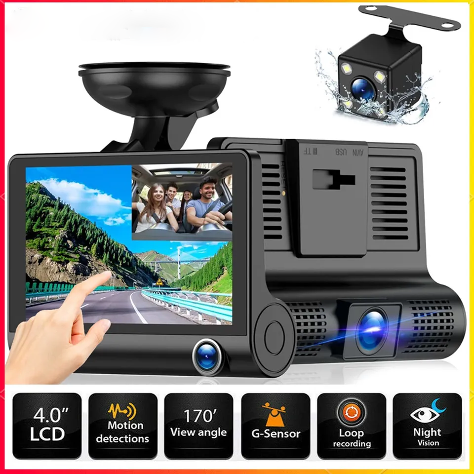Compact Dual Lens 4 Car Dash Camera - Pexav